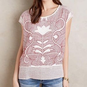 Anthropolgie Akemi + Kin Embroidered Sienna Top